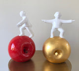 Xie Ai Ge - Golden Apple series - Small Fibre Glass Sculpture