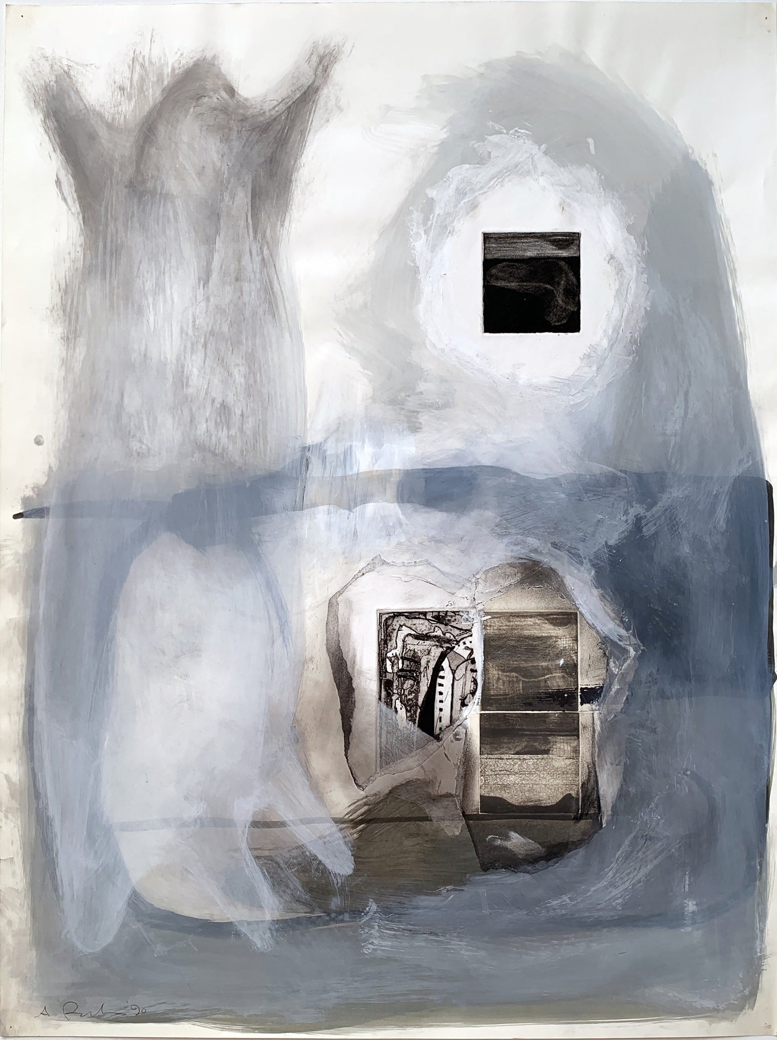 40 X 30" - Apparition - Mixed Media on Paper