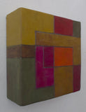 Abstract oil painting - Architectural forms - 8x8x2.75 in. Stephen Cimini