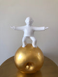 Xie Ai Ge - Golden Apple series - Small Fibre Glass Sculpture
