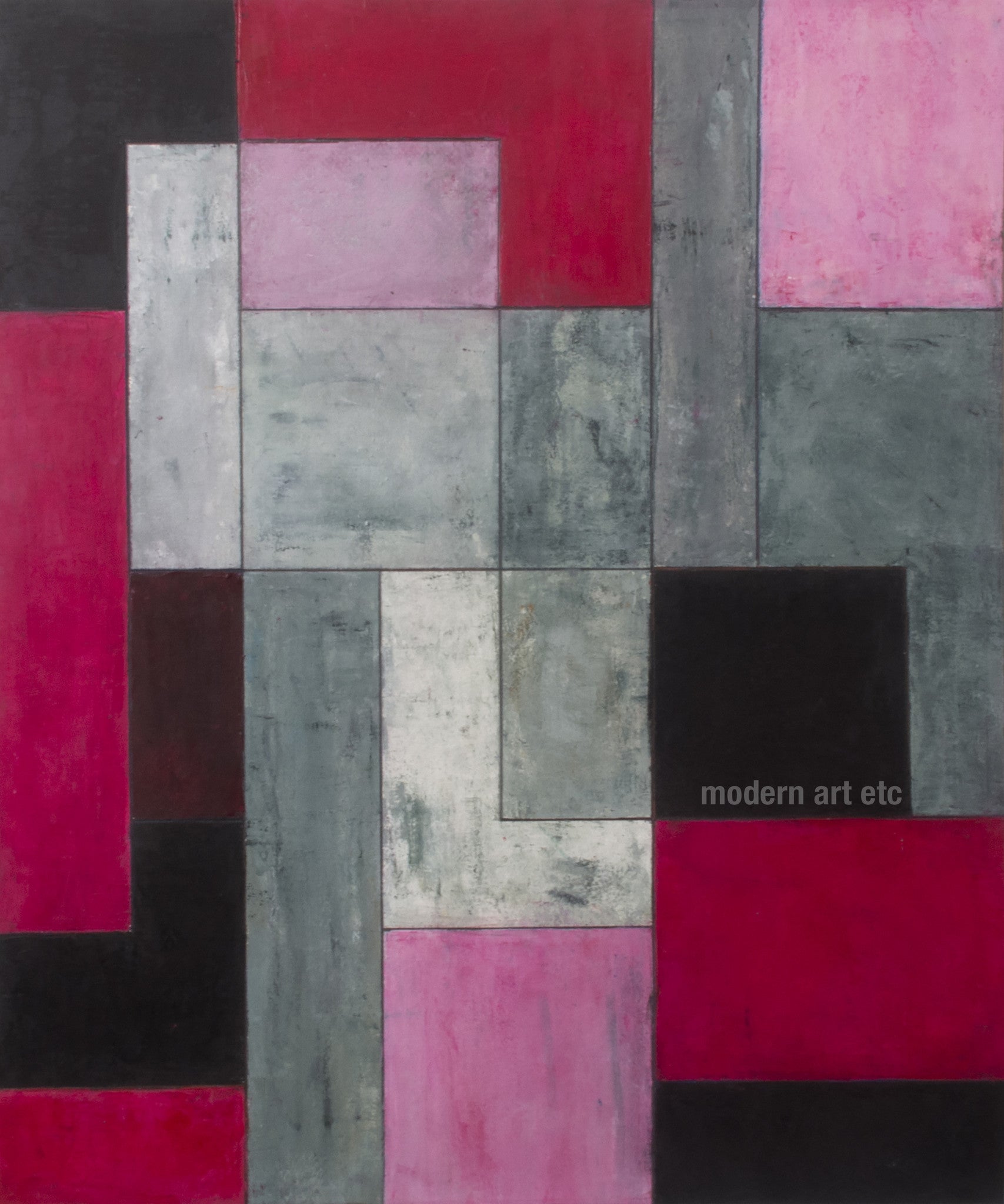 Abstract oil on paper mounted on wood, ready to install (20 x 24 in.), Stephen Cimini