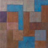 Abstract oil painting - Architectural forms - 13 x 13 x 1.75in. Stephen Cimini