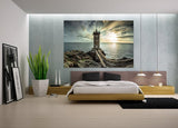 Architectural Structures -  Lighthouse Sunset, Europe - Large photography - Framed/ Installation ready