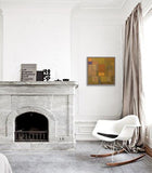 Abstract oil painting - Architectural forms - 13 x 13 x 1.75in. Stephen Cimini