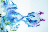 Large Abstract Art on Glass - Sky
