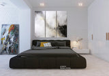 Large Abstract Art on Glass - Sky