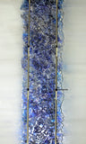 Large Abstract Art on Glass - GalWhirl Blue