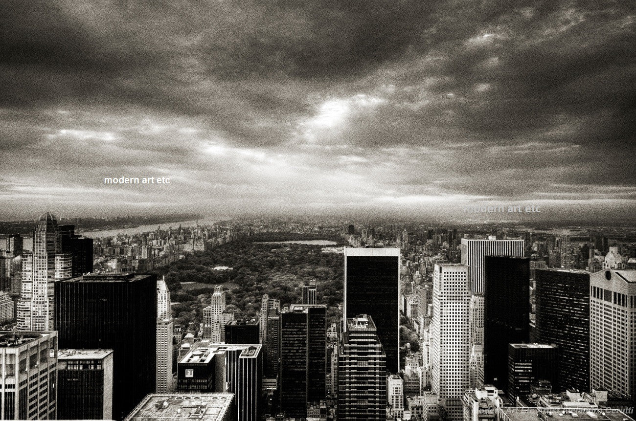 Black and White Series New York City Photography - grainy skyline of Manhattan