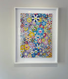 SOLD - Murakami Champagne Supernova Blue - Framed