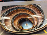 Architectural Interiors -  Blue Lighthouse Spiral Stairs - Large photography - Framed - Installation ready