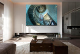 Architectural Structures -  Lighthouse Sunset, Europe - Large photography - Framed/ Installation ready