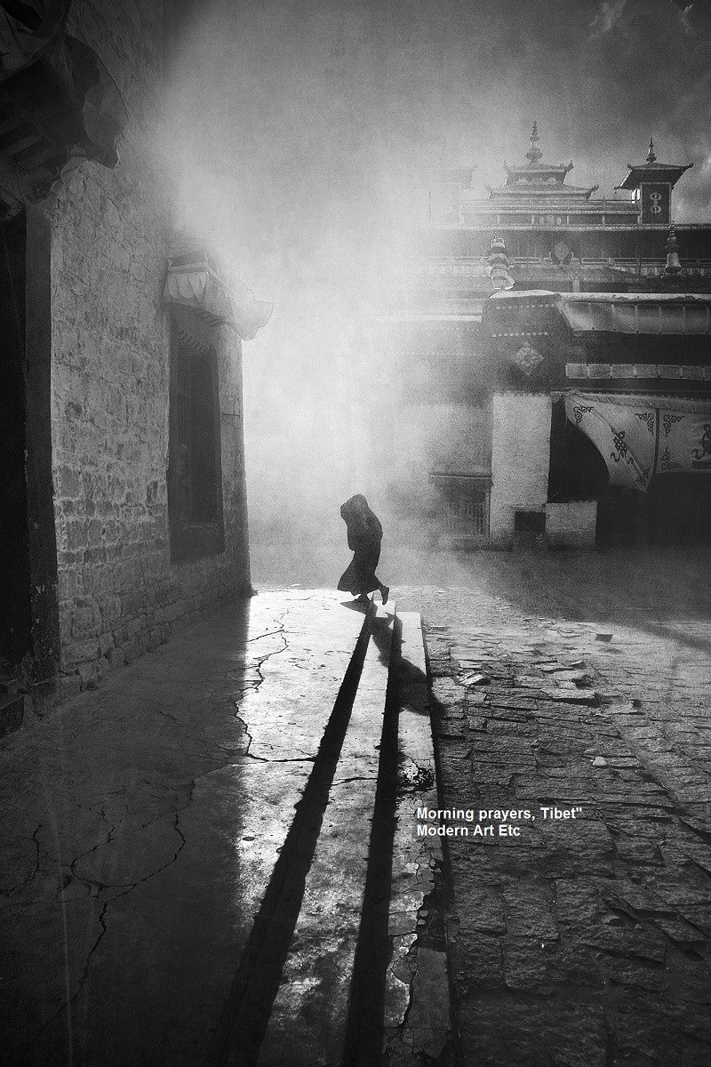 Black & White Art Photography - MORNING PRAYERS - by William Chua